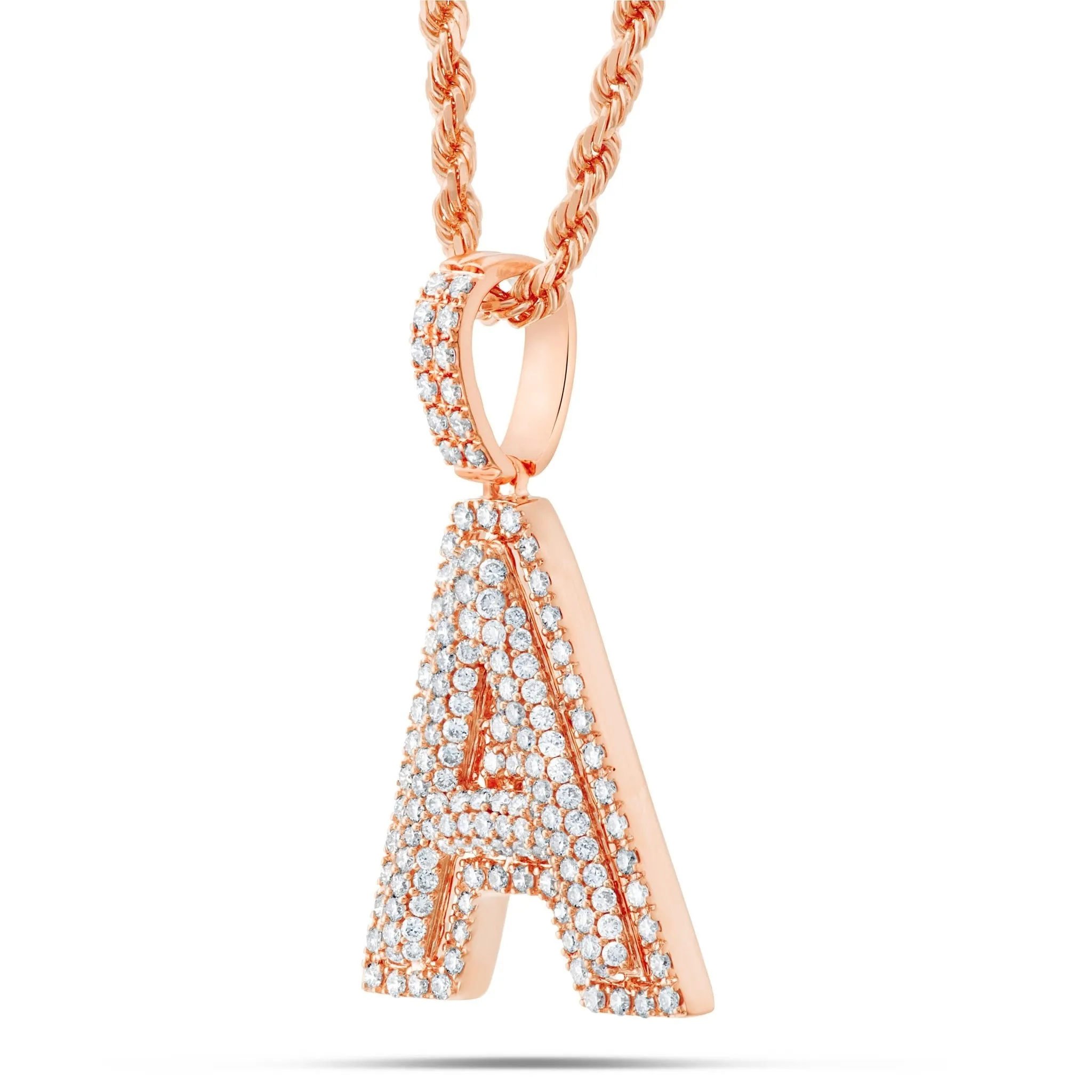 10K Gold 1.38t Bilevel Diamond Initial Pendant