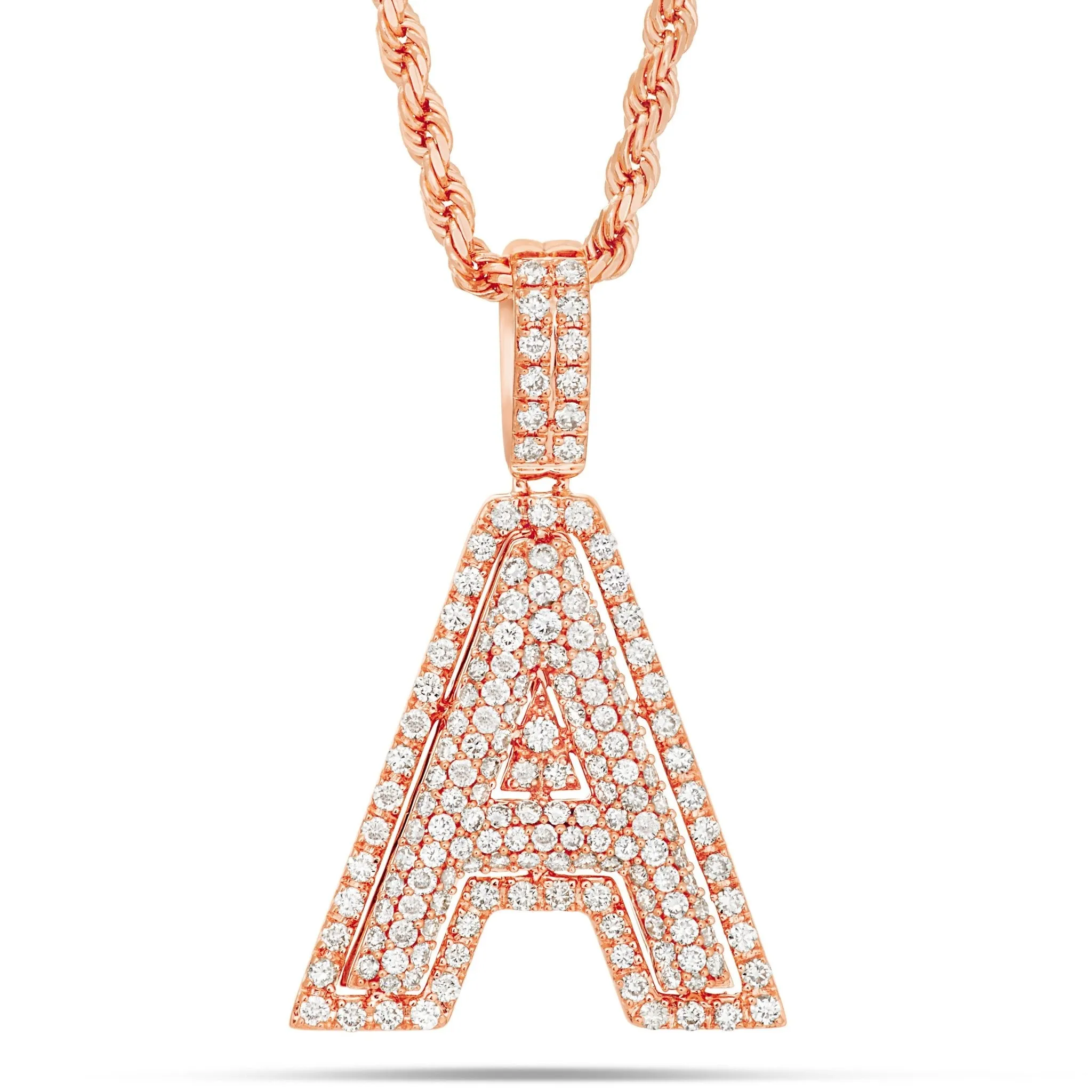 10K Gold 1.38t Bilevel Diamond Initial Pendant