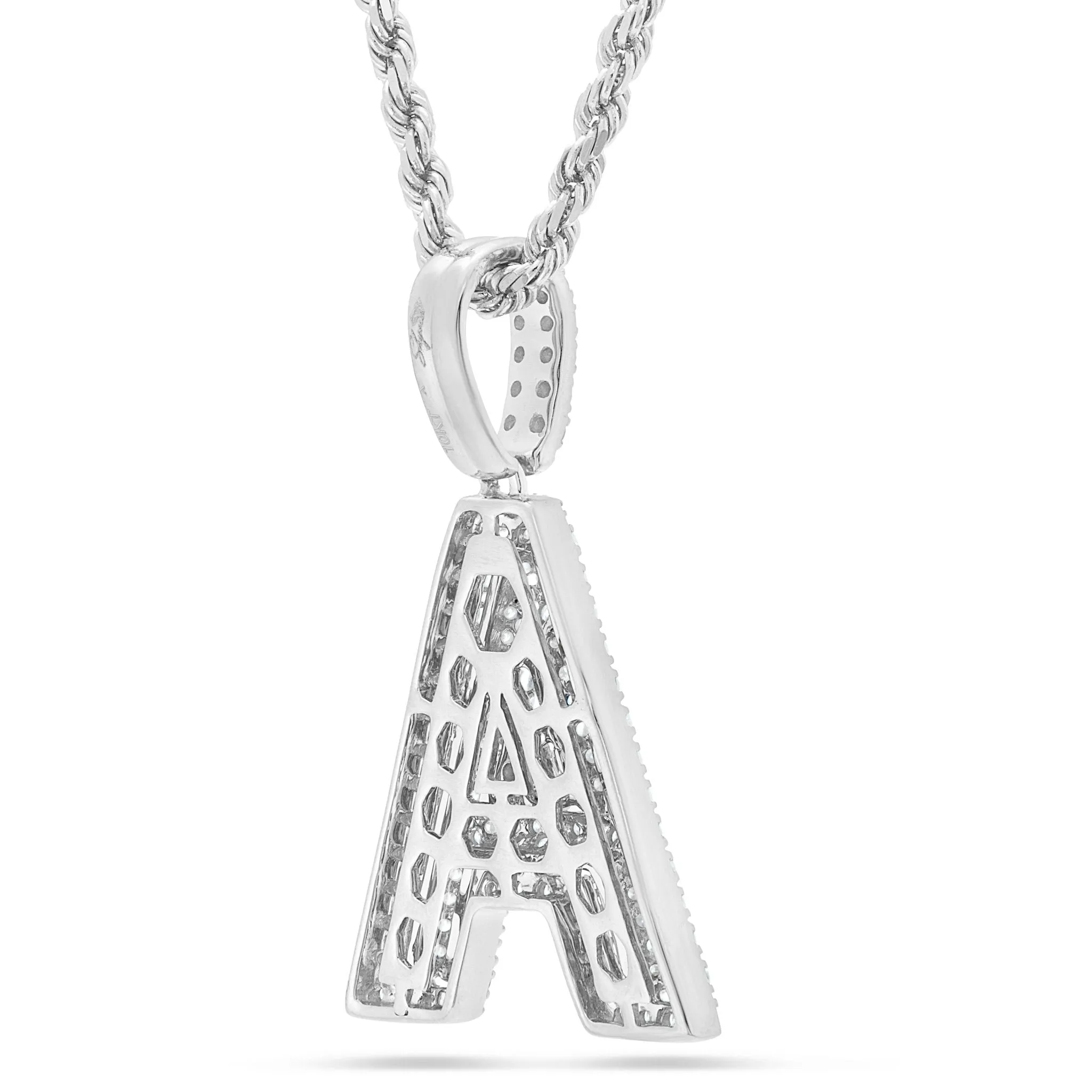 10K Gold 1.38t Bilevel Diamond Initial Pendant