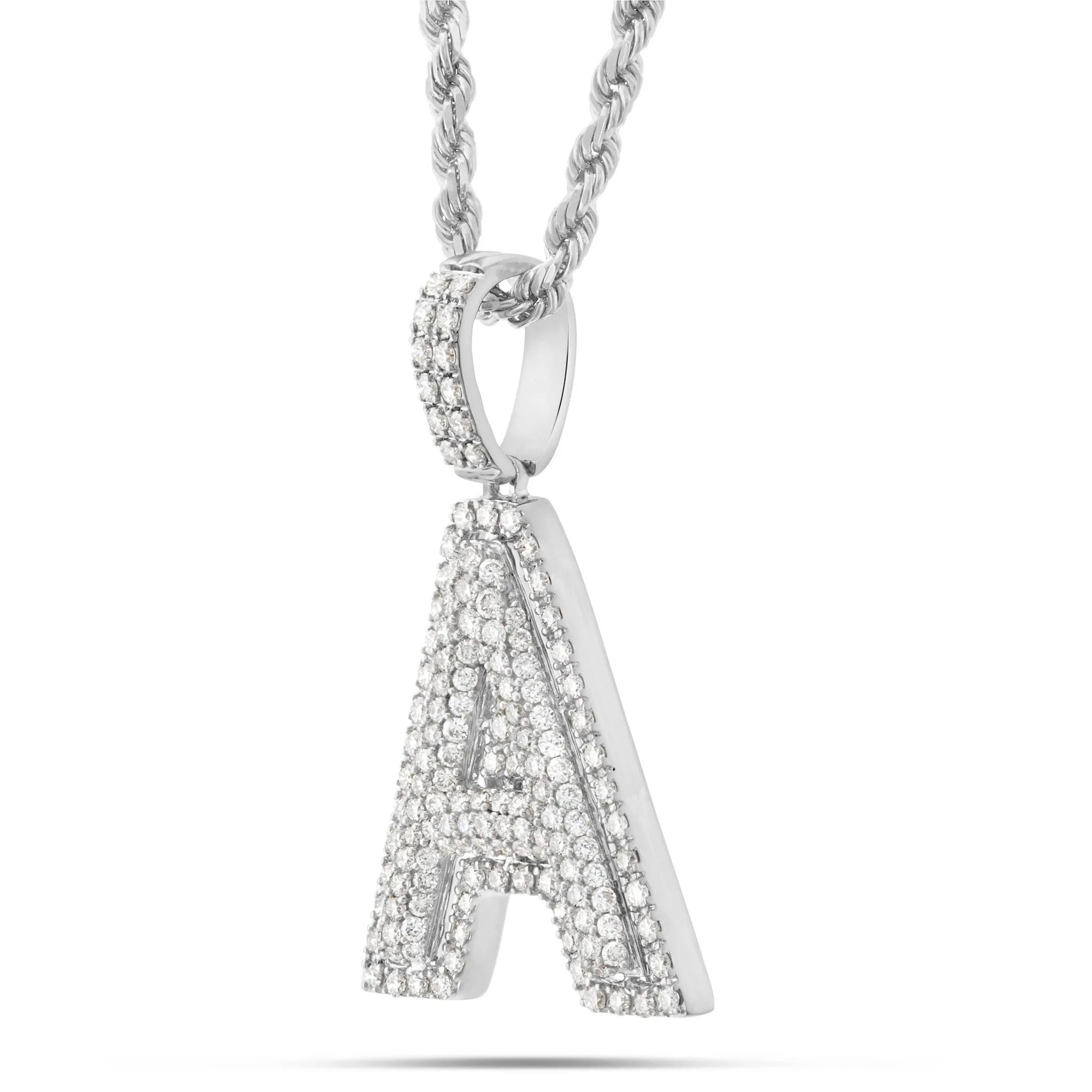 10K Gold 1.38t Bilevel Diamond Initial Pendant
