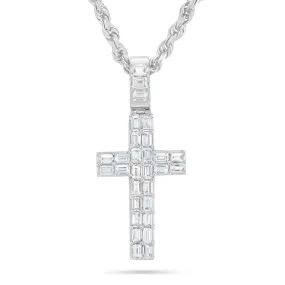 14K Gold 2.76ct Emerald Diamond Cross Pendant