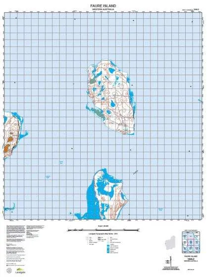 1646-2 Faure Island Topographic Map by Landgate (2015)