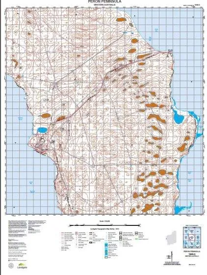1646-3 Peron Peninsula Topographic Map by Landgate (2015)