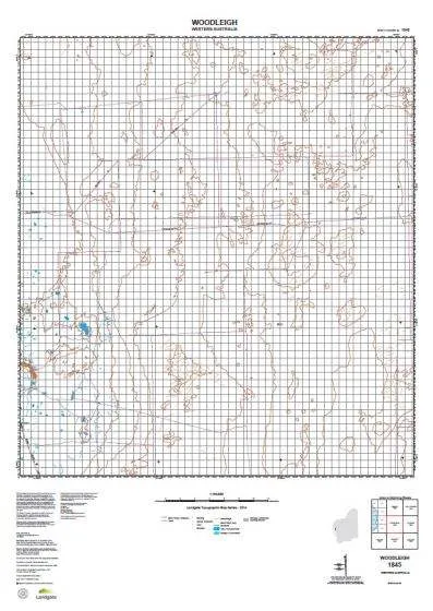 1845 Woodleigh Topographic Map by Landgate (2015)