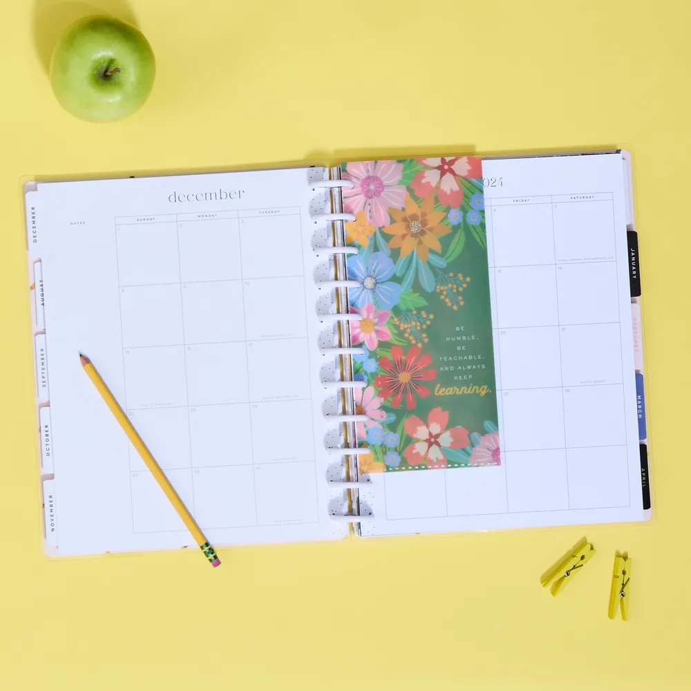 2024 Books & Blooms Teacher Happy Planner Box Kit - Big Teacher Layout  - 12 Months