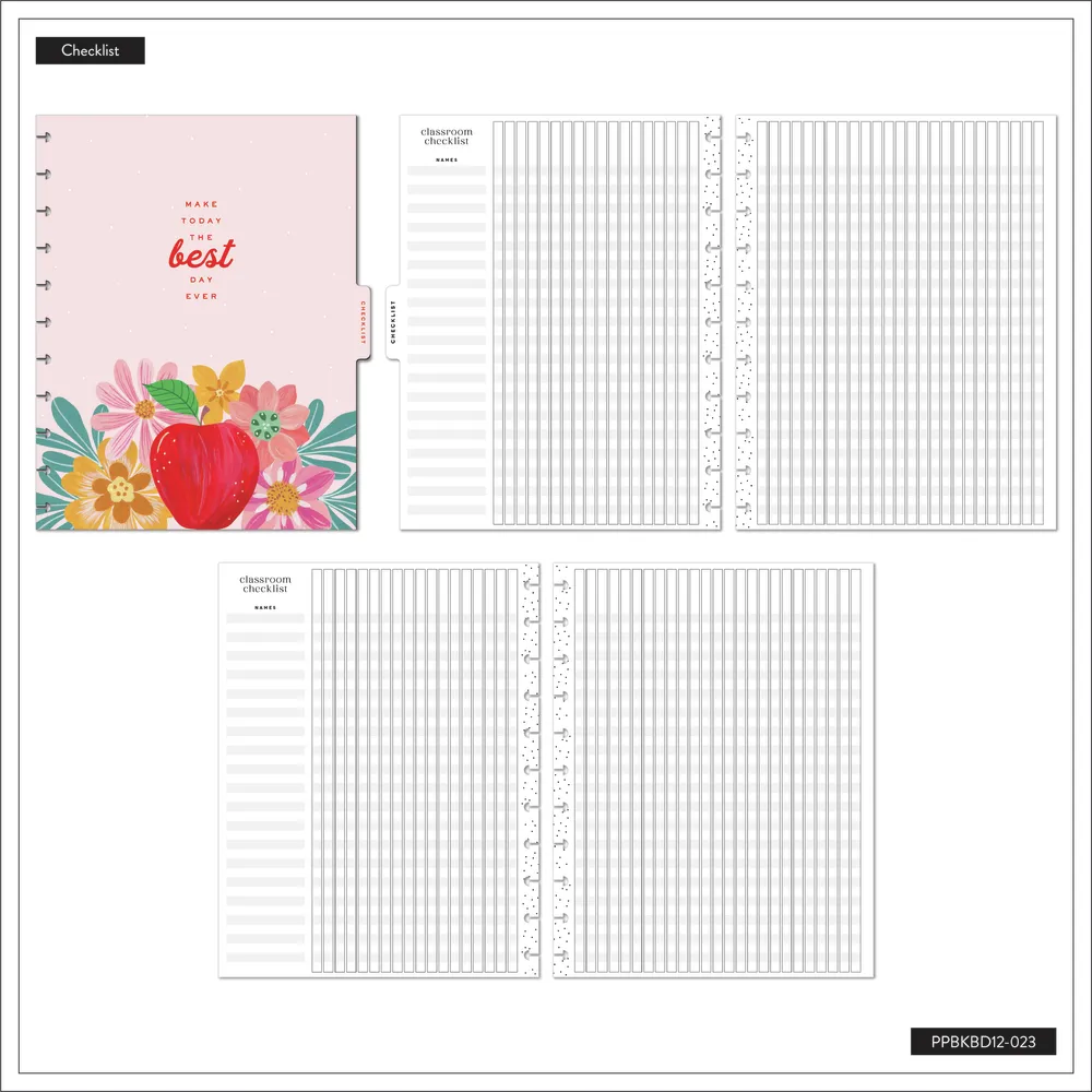 2024 Books & Blooms Teacher Happy Planner Box Kit - Big Teacher Layout  - 12 Months
