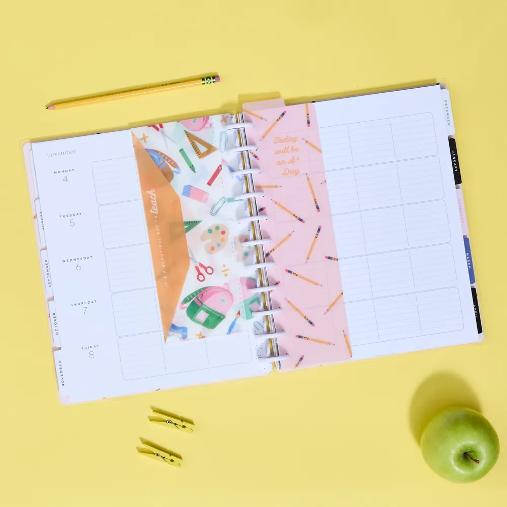 2024 Books & Blooms Teacher Happy Planner Box Kit - Big Teacher Layout  - 12 Months