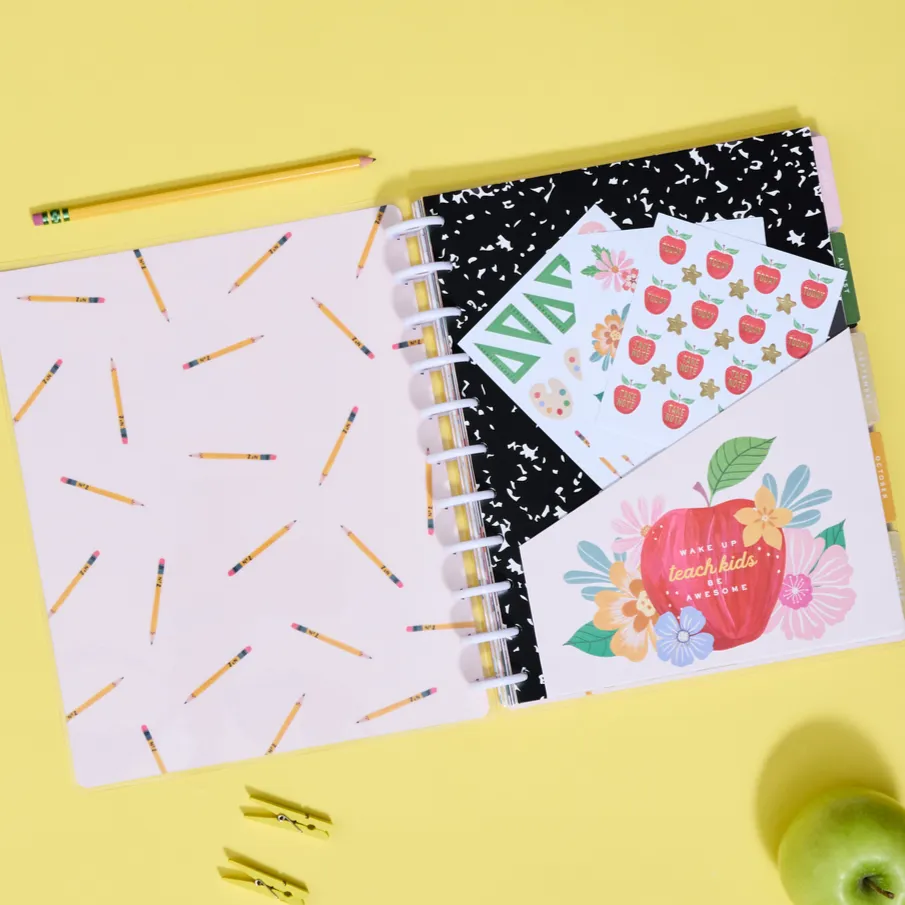 2024 Books & Blooms Teacher Happy Planner Box Kit - Big Teacher Layout  - 12 Months