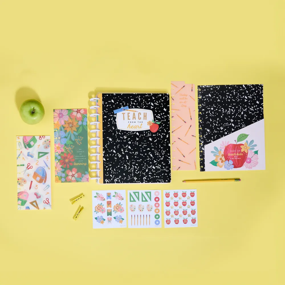 2024 Books & Blooms Teacher Happy Planner Box Kit - Big Teacher Layout  - 12 Months