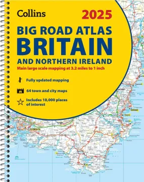 2025 Collins Big Road Atlas Britain and Northern Ireland (Spiralbound)