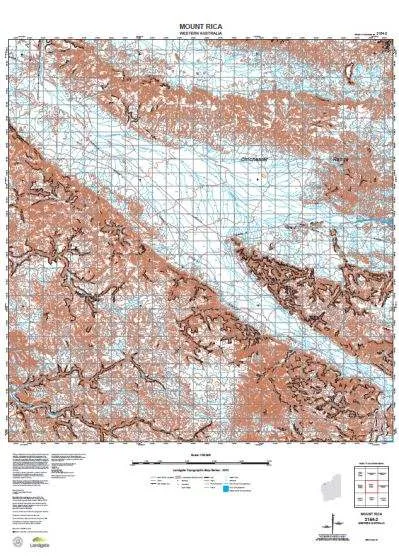 2154-2 Mount Rica Topographic Map by Landgate (2015)