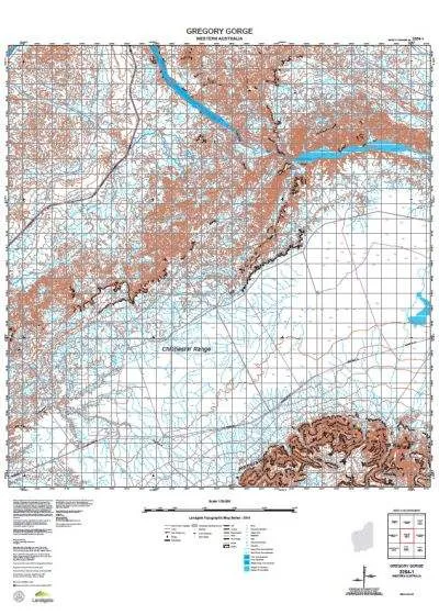 2254-1 Gregory Gorge Topographic Map by Landgate (2015)