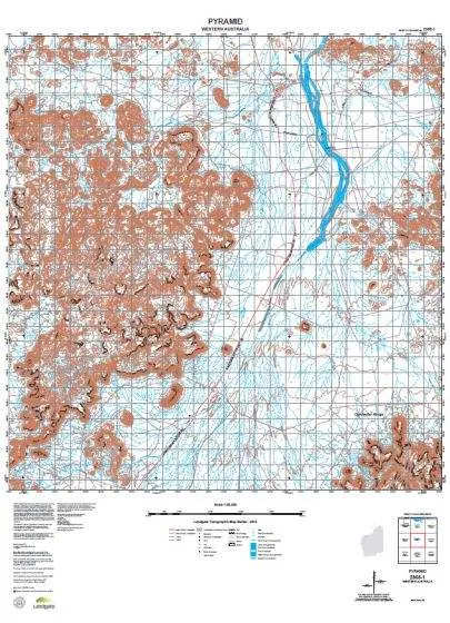 2355-1 Pyramid Topographic Map by Landgate (2015)