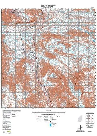 2452-2 Mount Bennett Topographic Map by Landgate (2015)
