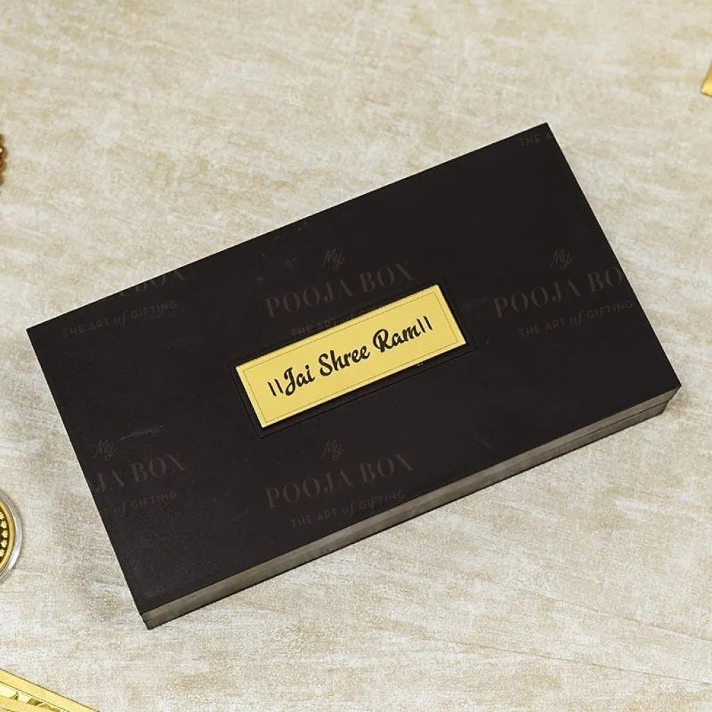 24K Gold Foil Ram Darbaar Pooja Box