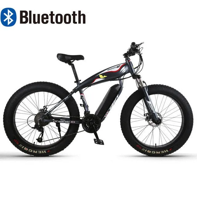 26inch electric mountain Bicycle  48V1500w Motor 26 *4.0 fat electric bicycle snow mountain bike Bluetooth ebike