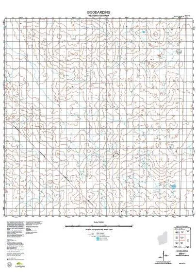 2834-1 Boodarding Topographic Map by Landgate (2015)