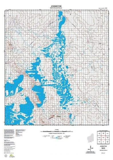 3033 Johnston Topographic Map by Landgate (2015)