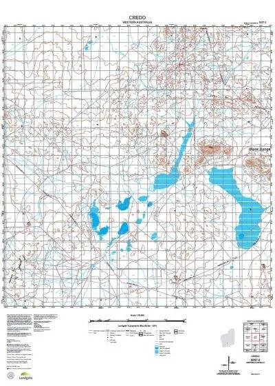 3037-2 Credo Topographic Map by Landgate (2015)