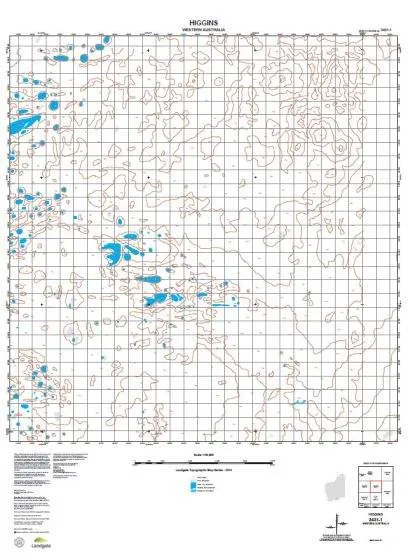 3431-1 Higgins Topographic Map by Landgate (2015)