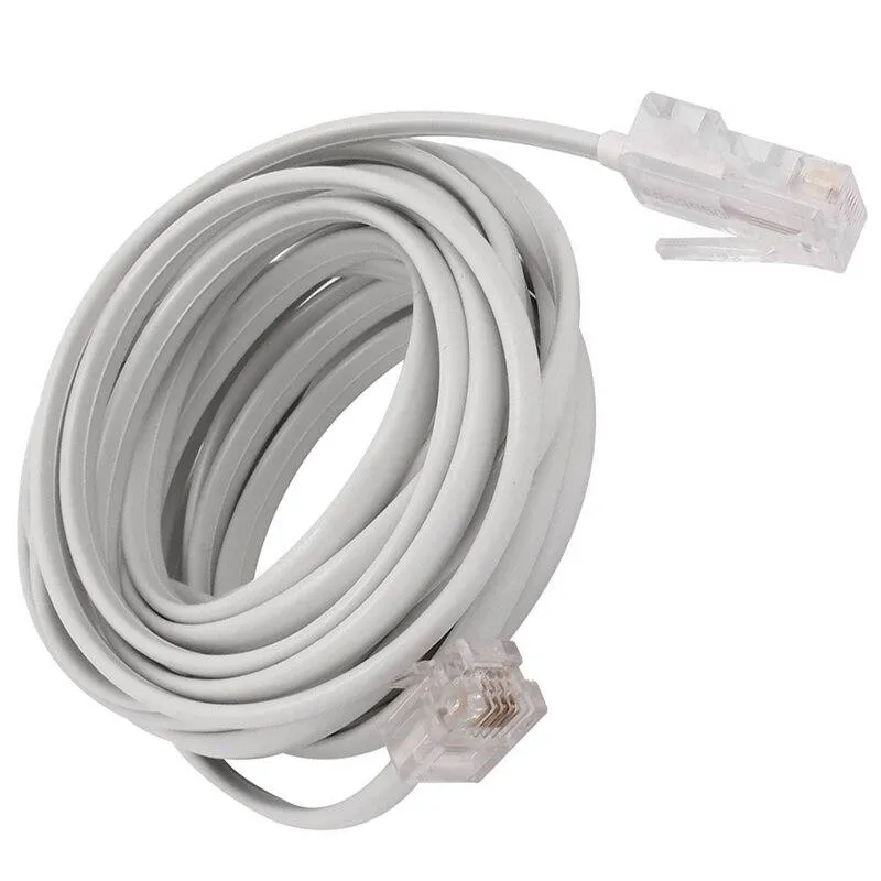 6P4C to RJ45 8P4C Modular Phone Internet Extension Cable 3 Meter