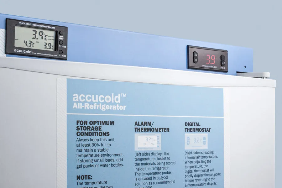 Accucold Compact Auto Defrost Medical/Scientific All-Refrigerator - FF28LWHMED2