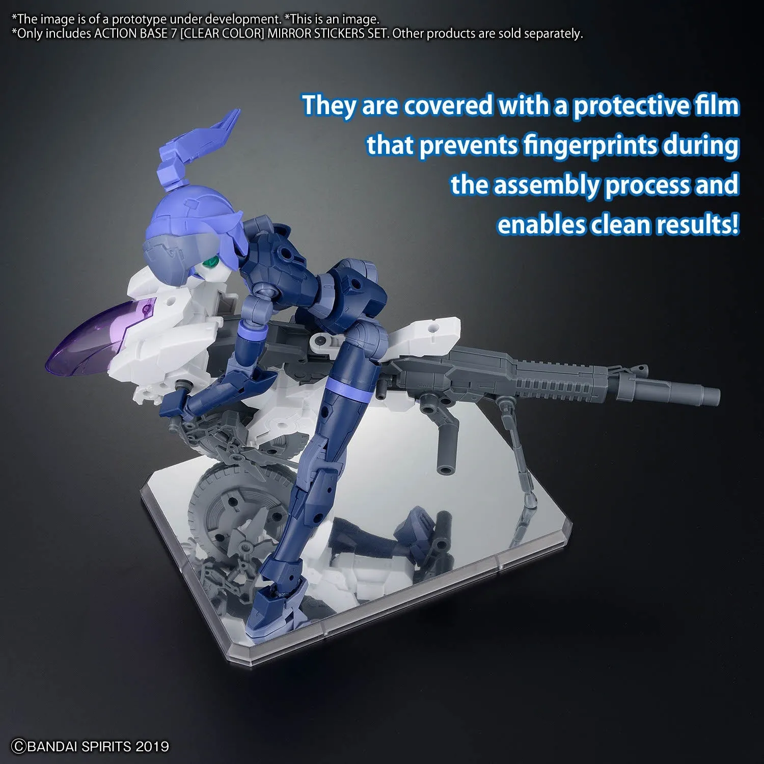 Action Base 7 (Clear Color) Mirror Stickers Set