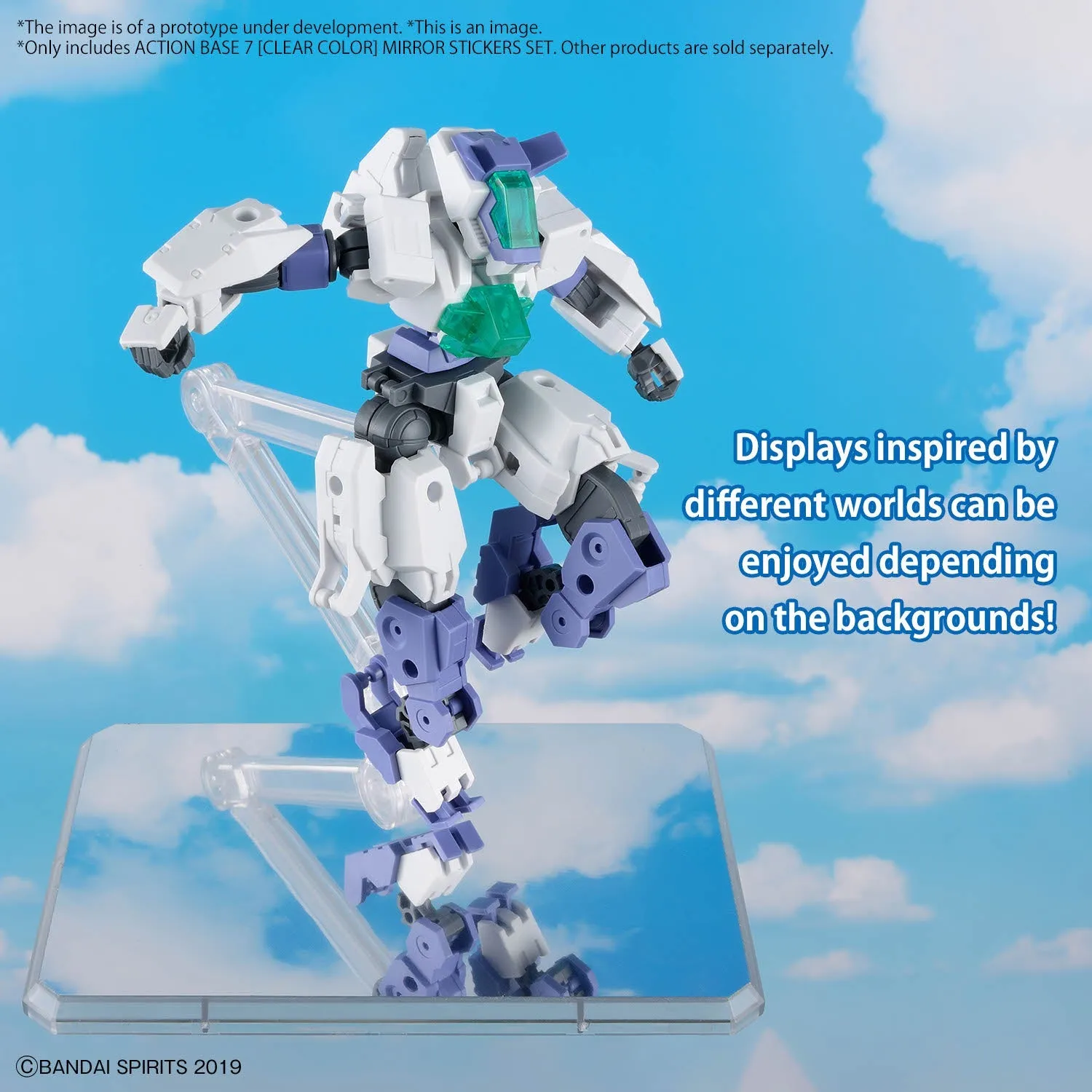 Action Base 7 (Clear Color) Mirror Stickers Set