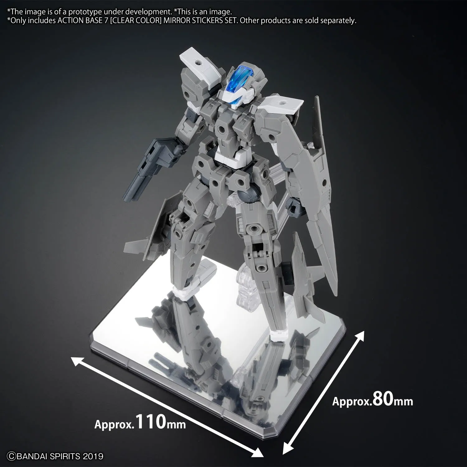 Action Base 7 (Clear Color) Mirror Stickers Set