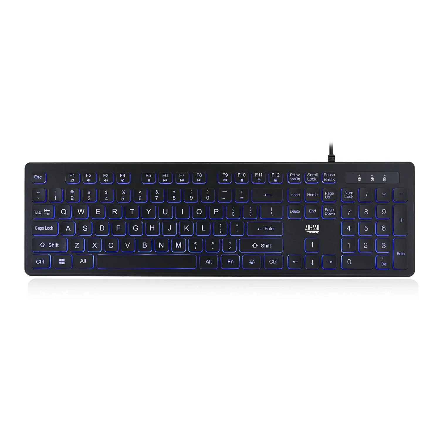 Adesso - Large Print Illuminated Desktop Keyboard