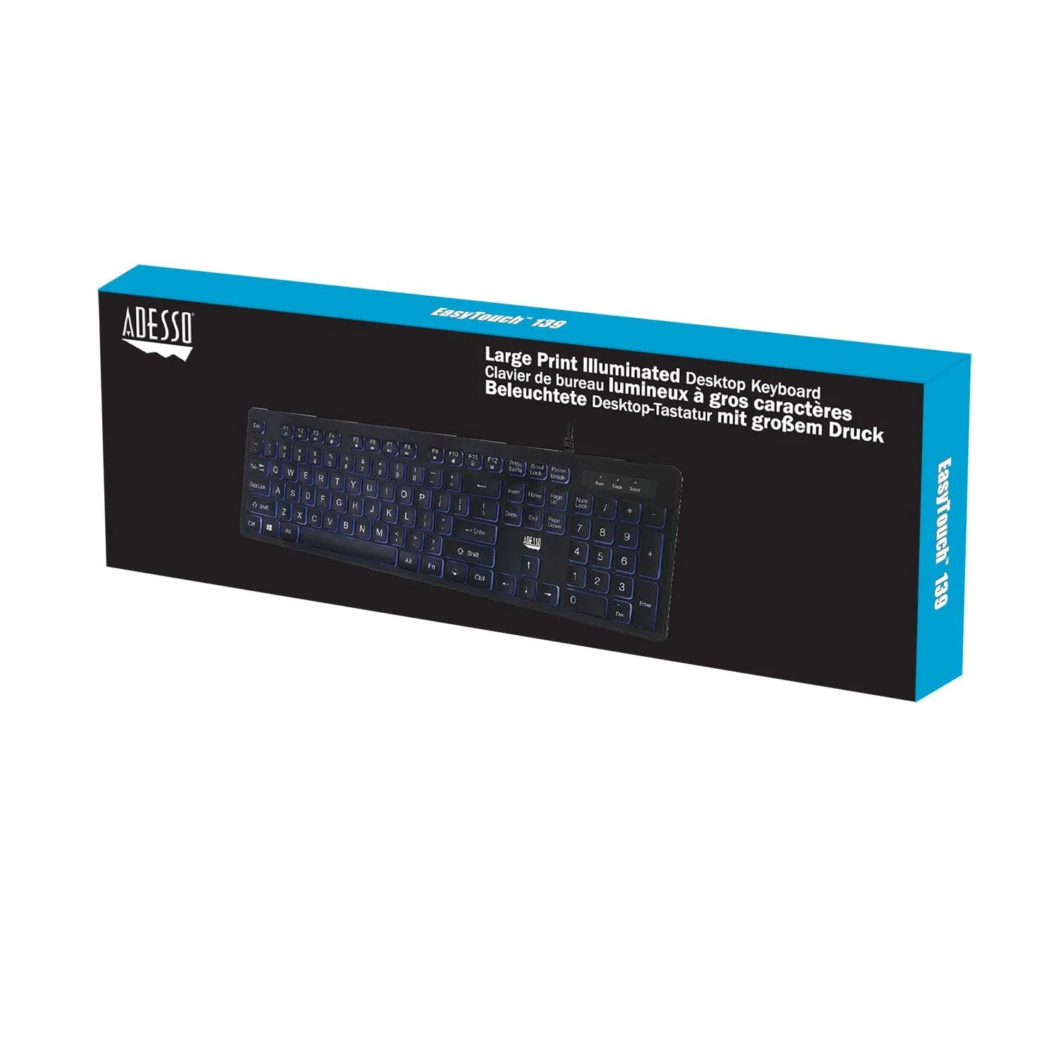 Adesso - Large Print Illuminated Desktop Keyboard