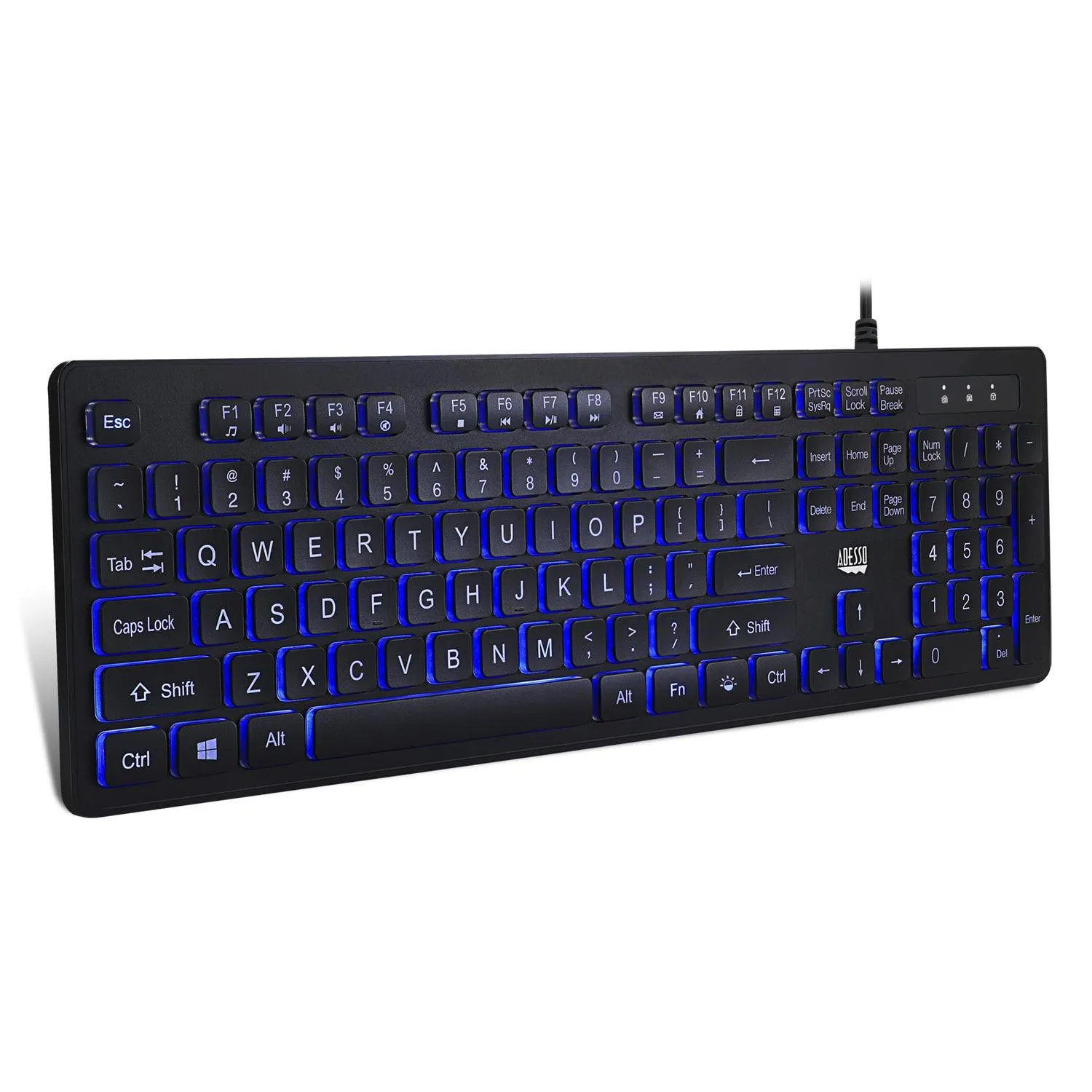 Adesso - Large Print Illuminated Desktop Keyboard