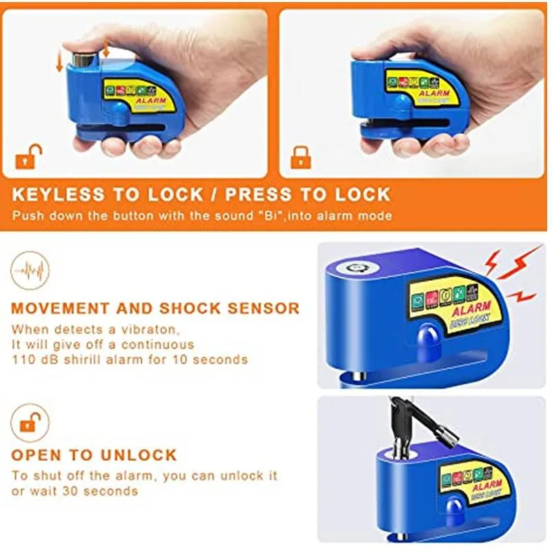 Anti-Theft Disc Brake Lock JG603 Black
