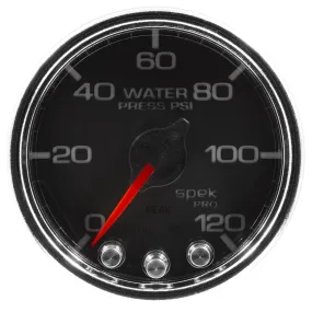 AutoMeter P34531 GAUGE; WATER PRESS; 2 1/16in.; 120PSI; STEPPER MOTOR W/PEAK/WARN; BLK/CHRM; SPEK