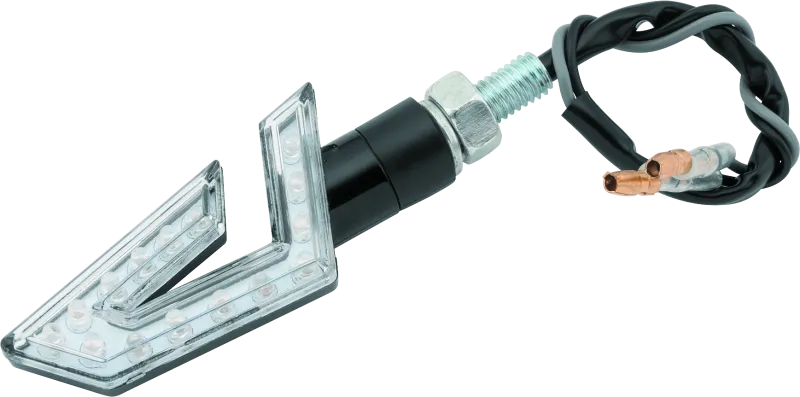 BikeMaster LED Director Turn Signals Pair - Black/Amber
