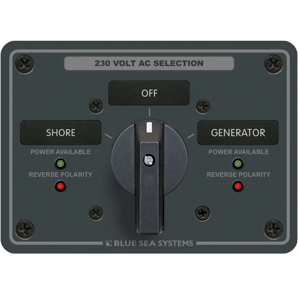Blue Sea AC 65A 2 Pos. Rotary Switch Panel