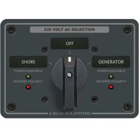 Blue Sea AC 65A 2 Pos. Rotary Switch Panel