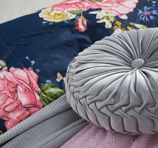 Bouquet Quilt Cover Set Range Navy