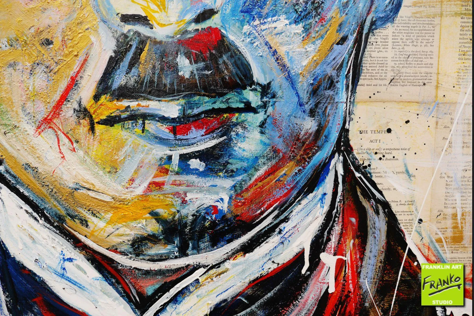 Charlie Chaplin Simply 140cm x 100cm Charlie Chaplin Book Pop art Painting (SOLD)