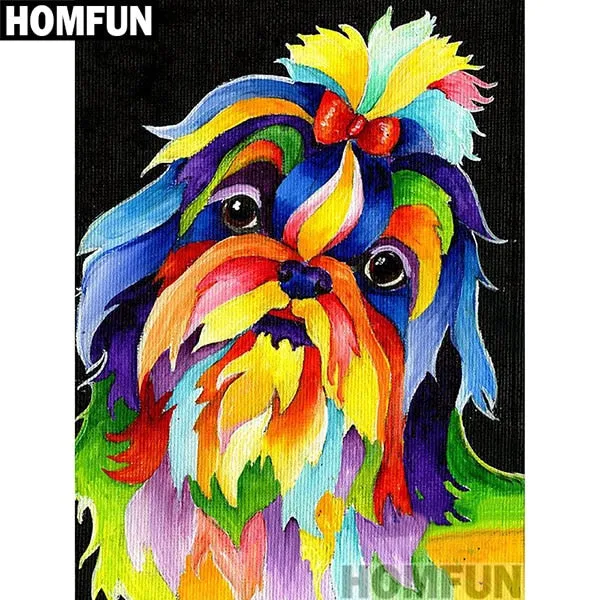 Colorful dogs Diamond Painting Kit, Round/Square Drill