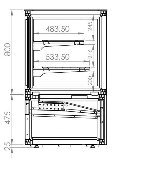 Combisteel Deli Patisserie Flat Glass Display Fridge 300 Ltr - 7489.5450