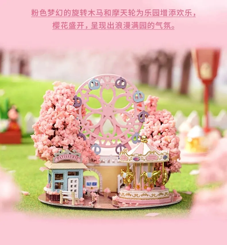 Craft Kits Dream Bottle Series | Sakura Scenery - DIY Handmade Mini World Miniature Gift Pink Romantic Gift