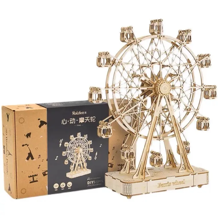 Craft Kits Wooden Music Box | Ferris Wheel - DIY Handmade Mini World Miniature Gift