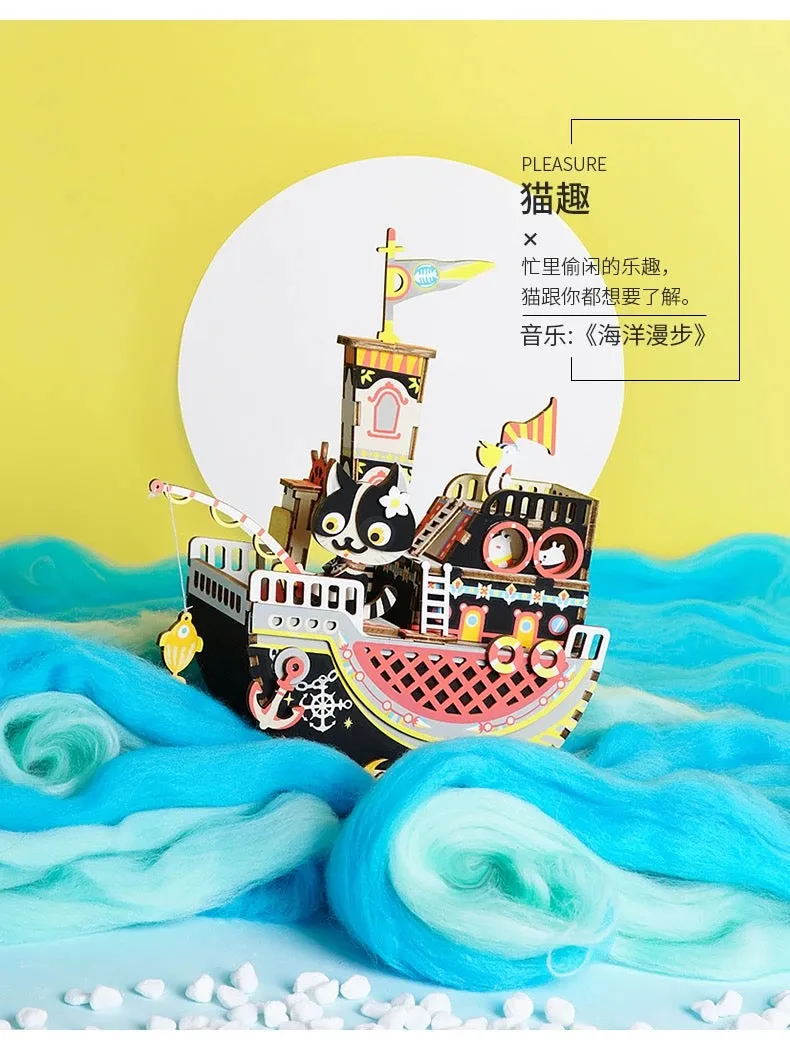 Craft Kits Wooden Music Box | Playful & Fun - DIY Handmade Mini World Miniature Gift