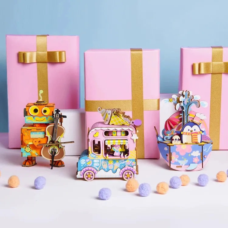 Craft Kits Wooden Music Box | Playful & Fun - DIY Handmade Mini World Miniature Gift