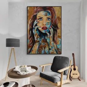 Crave 140cm x 100cm Sexy Woman Abstract Realism Book Club Painting