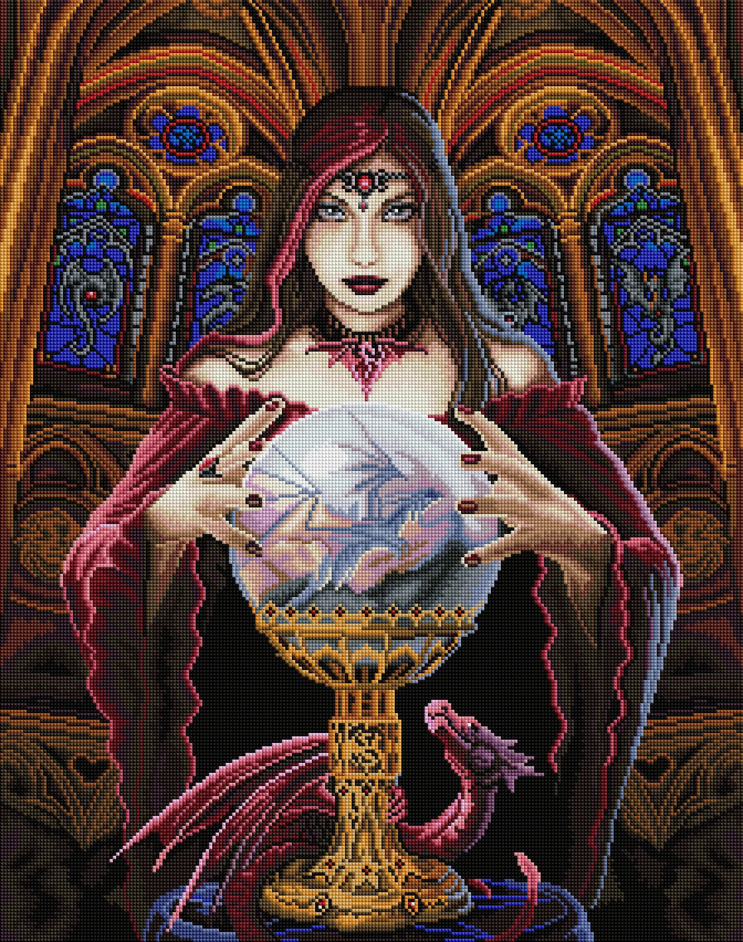 Crystal Ball by Anne Stokes, Diamond Art Kit