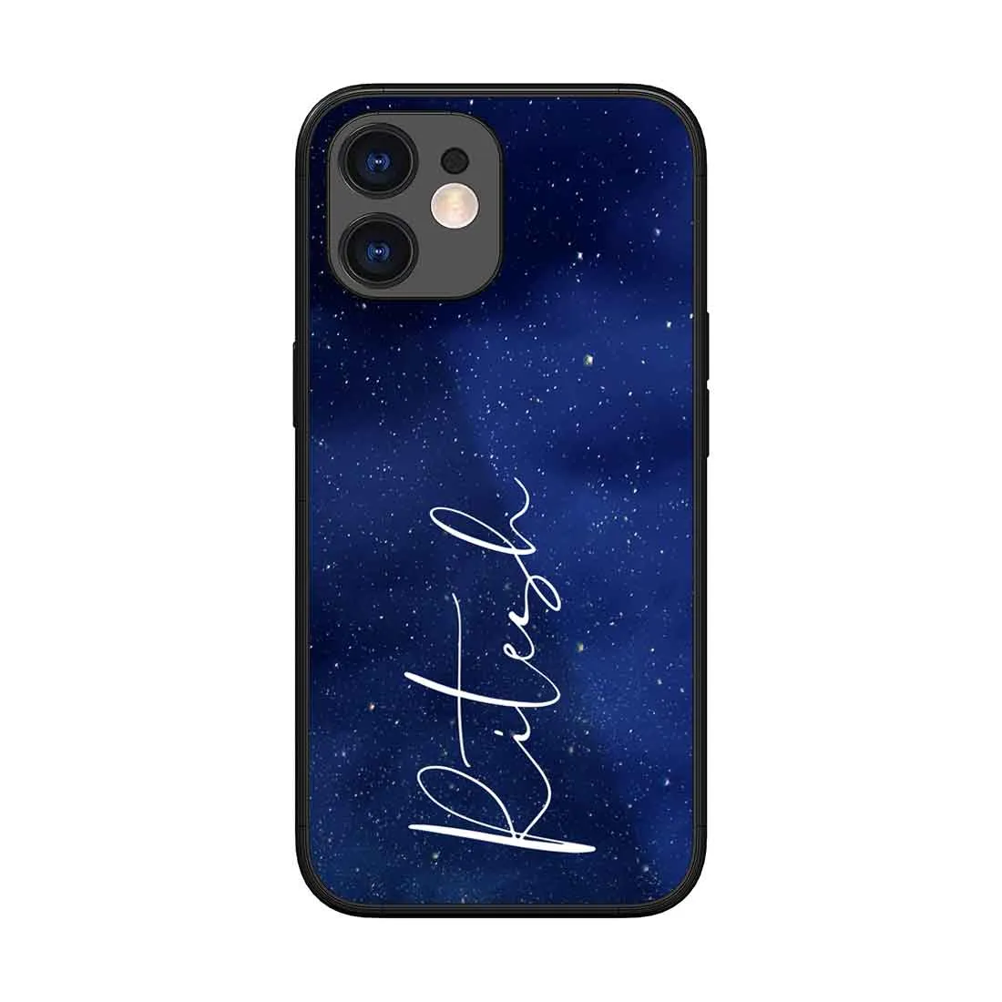 Custom iPhone 11 Back Case Mobile Back Cover with Calligraphy Name - Stars