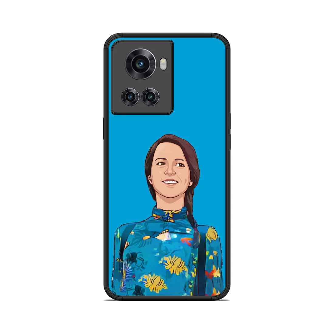 Custom Mobile Phone Cover With Photo Blue Oneplus 10R Case - Cartoonized From Image
