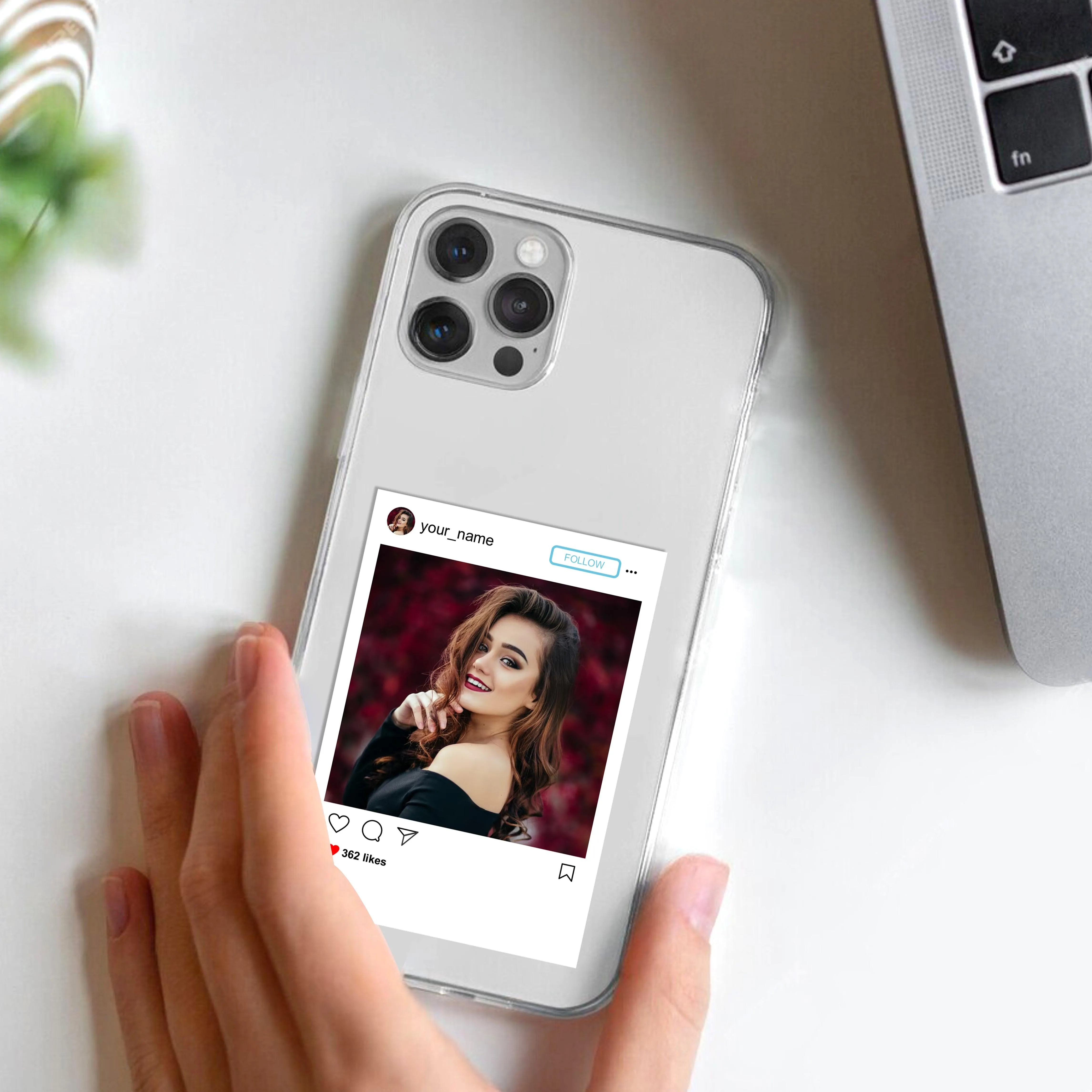 Customize Photo With Name Transparent Silicon Case For Poco